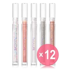 FOCALLURE - GLITTERING Liquid Eyeshadow - 7 Colors (x12) (Bulk Box)