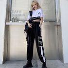 Robynn Set: Elbow-Sleeve Cropped T-Shirt + Cargo Joggers, YesStyle