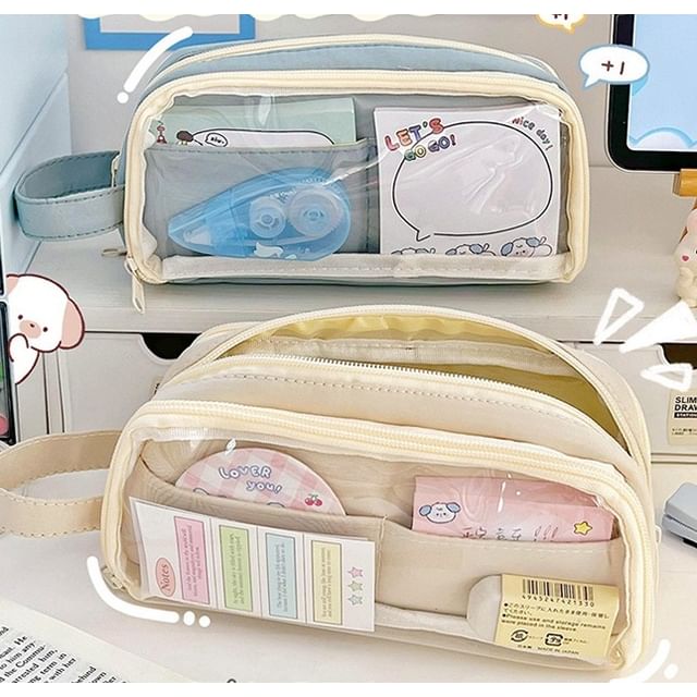 Milena-Color Panel Canvas Pencil Case