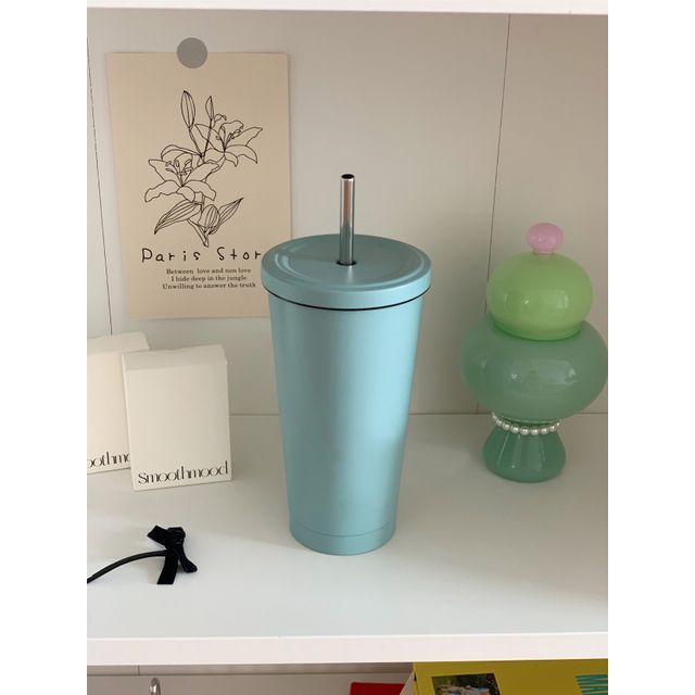 Olsin - Plain Stainless Steel Tumbler with Straw