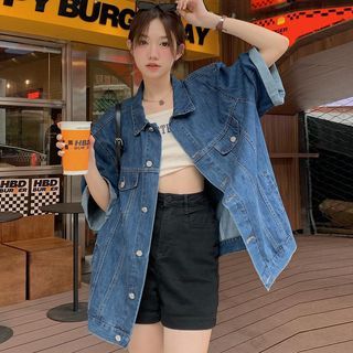 Ashlee - Short-Sleeve Denim Jacket | YesStyle