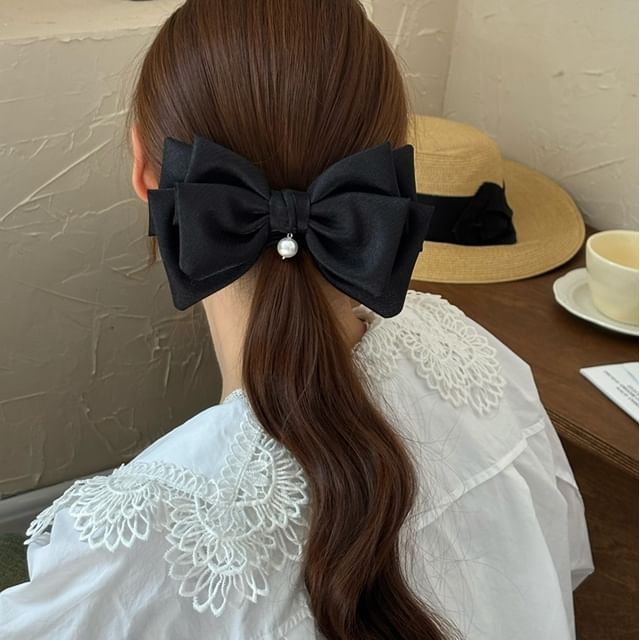 Allyrinta-Bowknot Plain Hair Clip