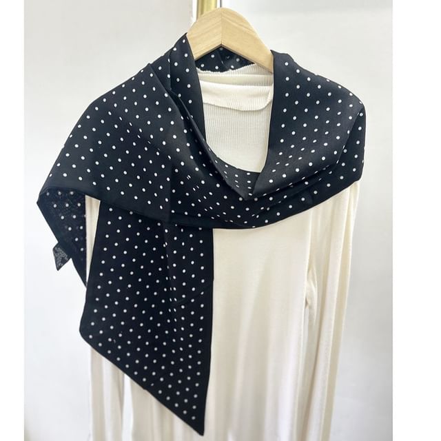 Combon-Polka Dot Linen Cotton Scarf