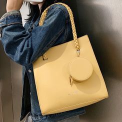 Emvee - Faux Leather Tote Bag Emvee - Faux Leather Tote Bag
