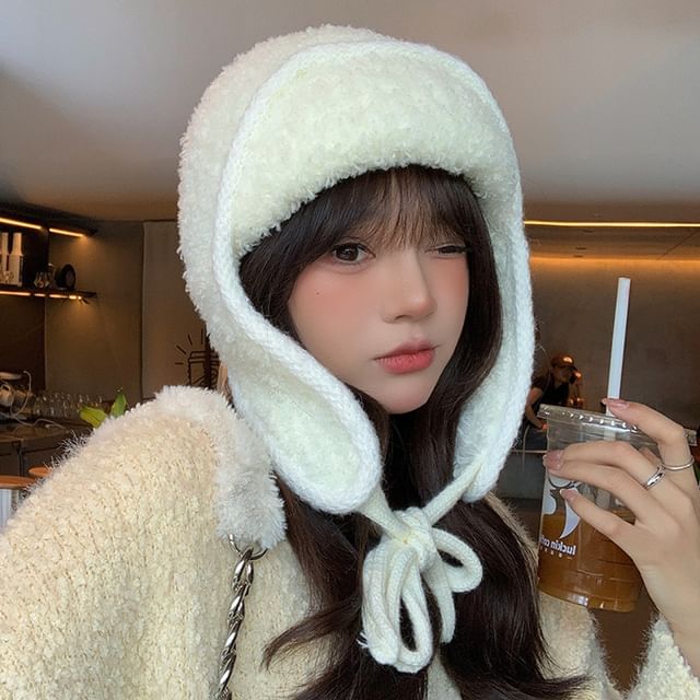 Frior-Plain Fleece Trapper Hat