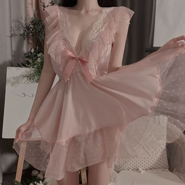 Candyiry-Lingerie Lace Babydoll