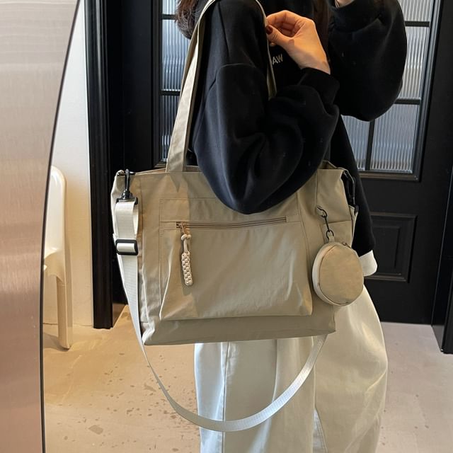 Melois-Textile Plain Crossbody Bag
