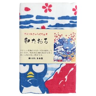ASUNAROSYA - Sanrio Characters Wa Towel Red Fuji & Waves