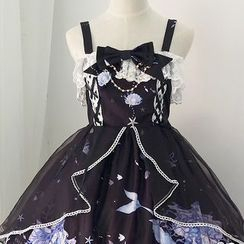 Tomoyo - 印花A字背帶裙 Tomoyo - 印花A字背帶裙