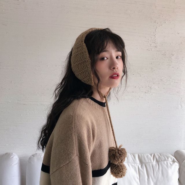 Nikifa-Pom Pom Knit Earmuffs