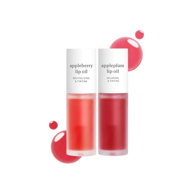 Nooni-Appleberry Appleplum Lip Oil Set - Kit de Óleos Labiais-2 Unid