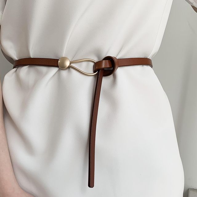 Sweeton Faux Leather Bow Belt YesStyle - Main Image