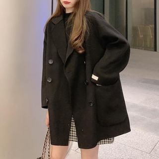 Sienne-Double Breasted Plain Coat