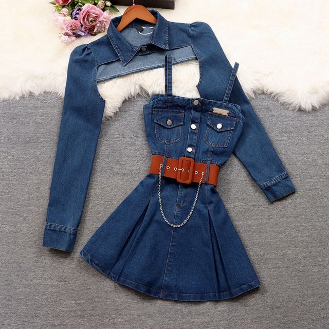denim dress with shrug Premium A-line denim dress with shrug. , A perfect pick for your upcoming  special occasionseffortlessly chic, designer-inspired, and summer-ready.  Stay stylish, stay confident , #denimdress