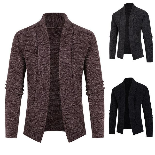 Lefitt-Melange Open Front Cardigan