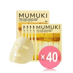 MUMUKI - Honey Banana BDRN Ampoule Mask Set (x40) (Bulk Box)