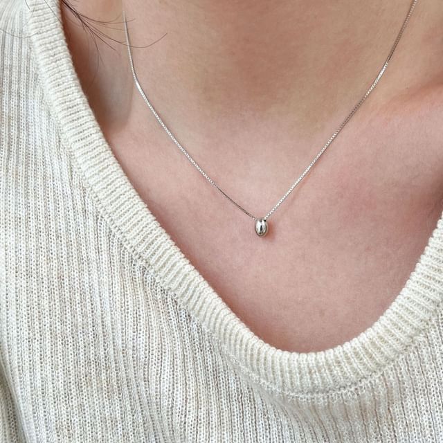 Hansha-Sterling Silver Ball Necklace