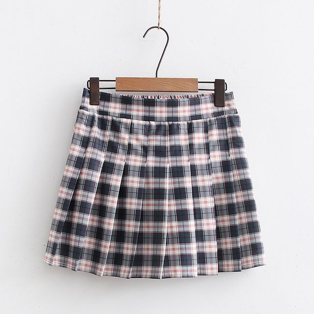 TOJI - Plaid Pleated Skirt | YesStyle
