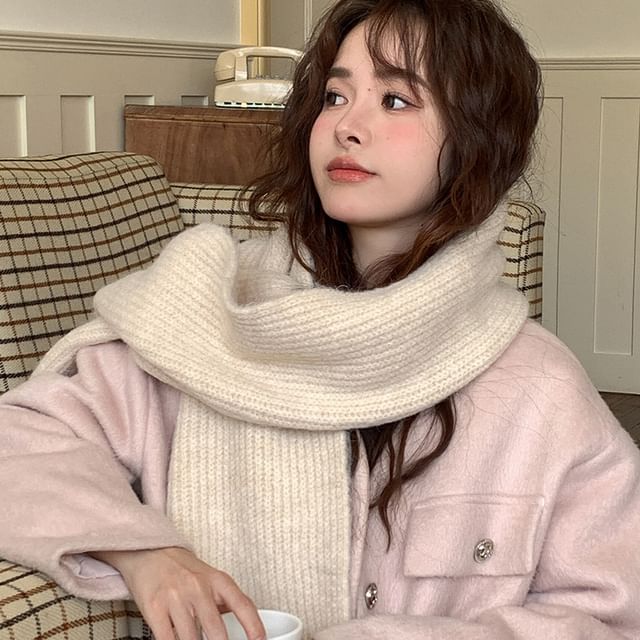 Raconteur-Plain Knit Scarf
