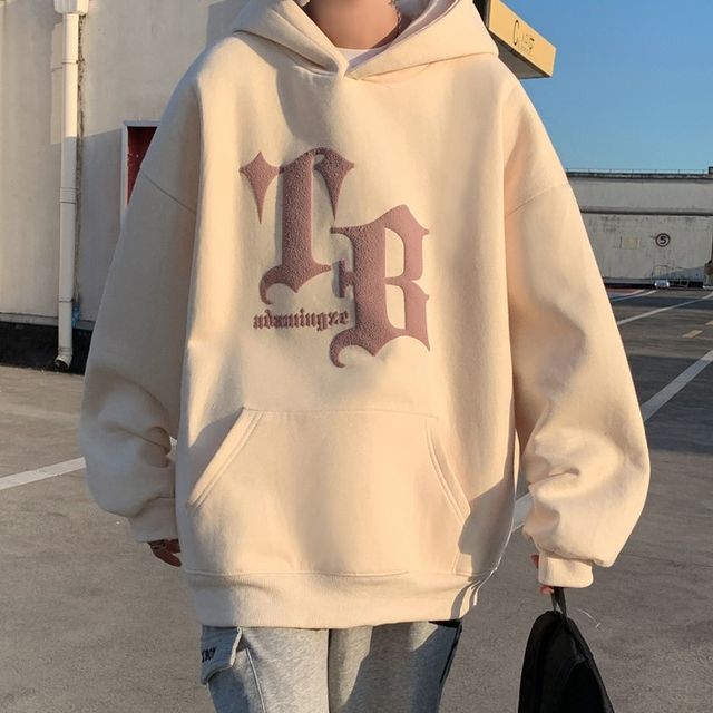 Lettering Loose Fit Hoodie