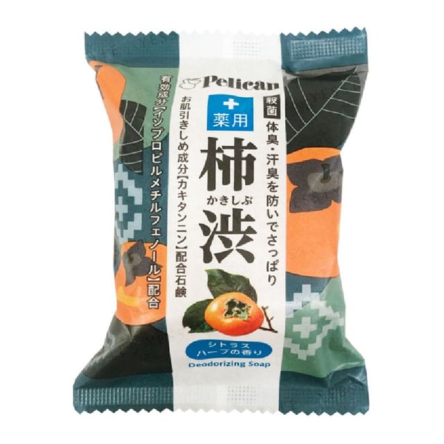 Pelican Soap-Family Soap Medicated Kakishibu - Savon parfumé au kaki