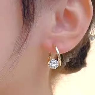 Chimerro-Rhinestone Huggie Earring