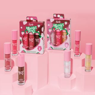 Rude Cosmetics - Berry Juicy Lip Gloss Trio Set - 2 Types
