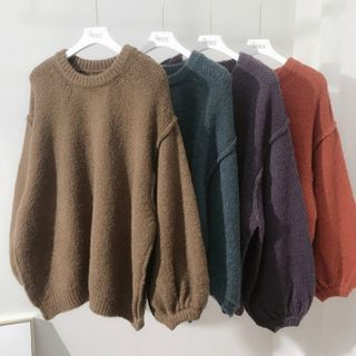 lantern sleeve sweater