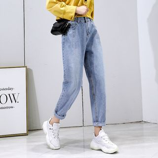 Coline - Mid Rise Cropped Loose-Fit Tapered Jeans