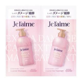 Kose - Je l'aime Extra Damage Care Layered Shampoo & Hair Treatment Sachet Set