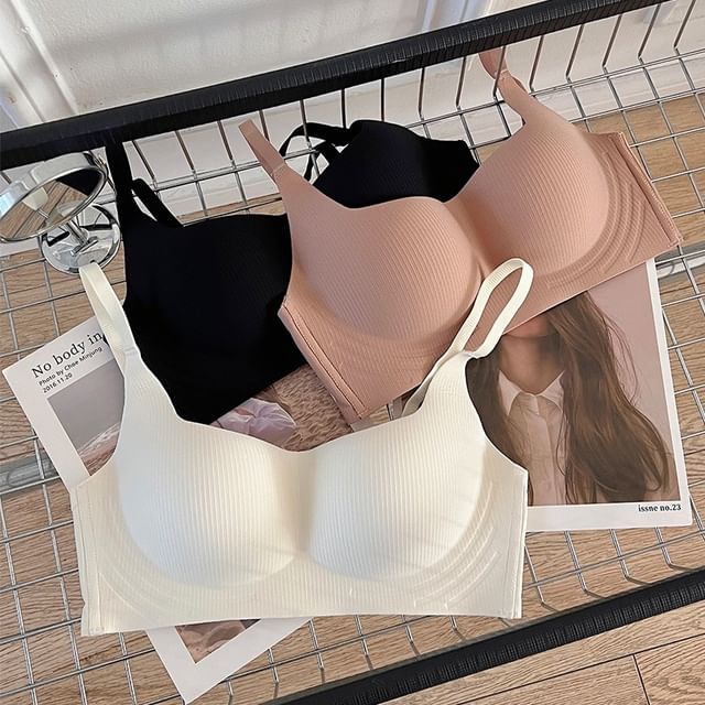 HYG Lingerie-Plain Seamless Push Up Bra