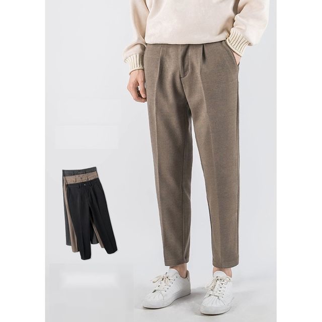 Nataro High Waist Plain Tapered Dress Pants (Various Designs) YesStyle