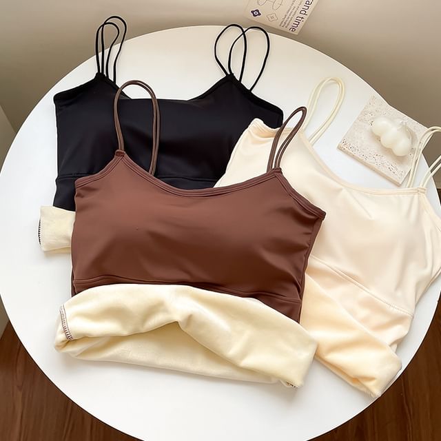 Faiar-Plain Strappy Padded Camisole