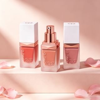 O.TWO.O - Natural and Reddish Liquid Blush - 3 Colors