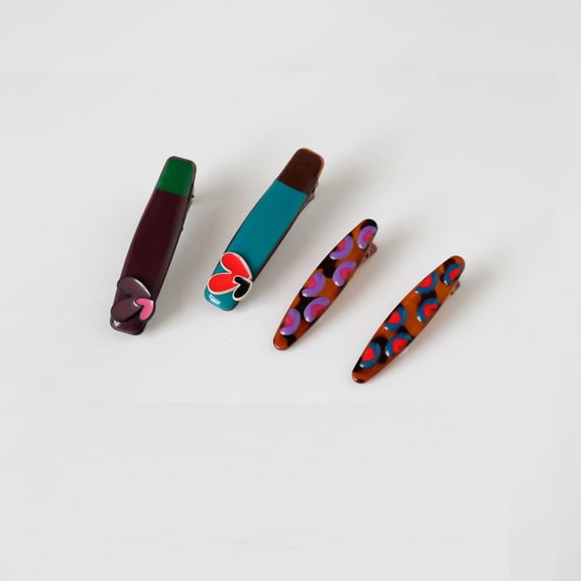 Allyrinta-Color Block Alloy Hair Clip
