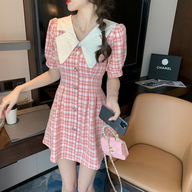 knee length dresses for ladies La Femme Fashions Dress 30345 Neon Pink / 8 main image 0