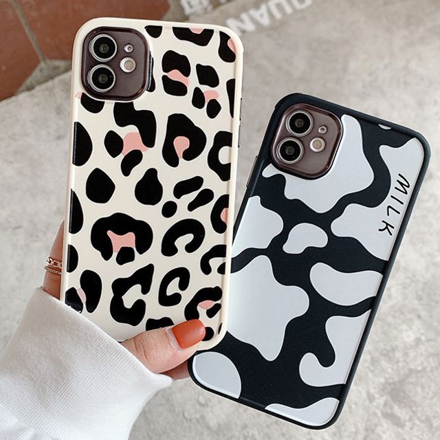 Print Iphone Iphone 12 Pro Cow Case Pixel Dream Milk Cow Leopard
