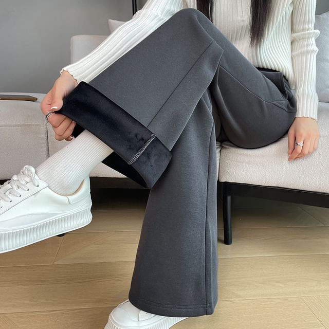 Dragan Pulse-Drawstring Waist Plain Flared Sweatpants Various Designs