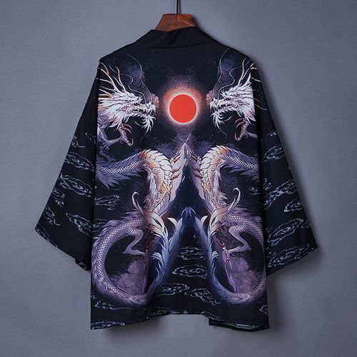 Esquerada Dragon Print Kimono Jacket YesStyle