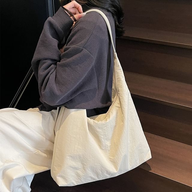 Melois-Textile Plain Crossbody Bag