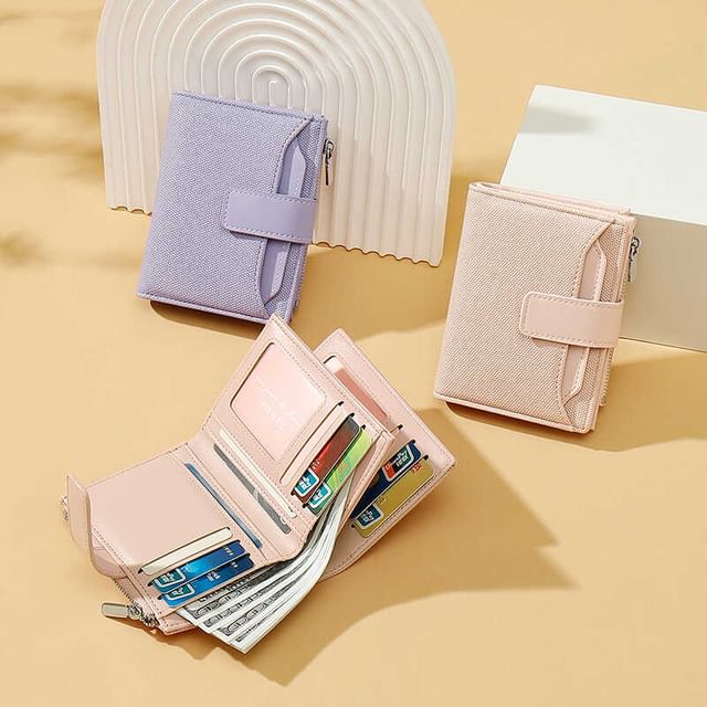 tablarosa-Faux Leather Zip Wallet