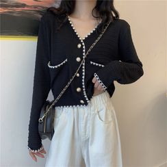 OUREA - Contrast Trim Cardigan OUREA - Contrast Trim Cardigan