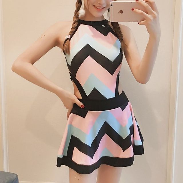 grey skater dresses Chloe Grey Square Neck Skater Mini Dress – Get That Trend main image 1