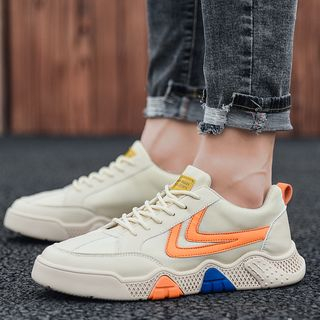 mesh panel sneakers