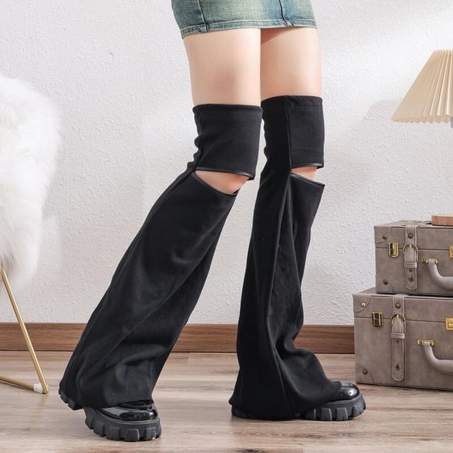 Epoch-Plain Cutout Leg Warmer