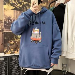 YERGO(ヤーゴ) - Cat Print Hoodie YERGO(ヤーゴ) - Cat Print Hoodie