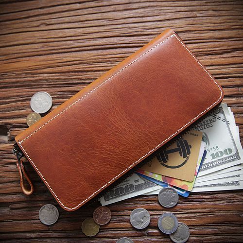 Wavecho - Faux Leather Zip Long Wallet | YesStyle