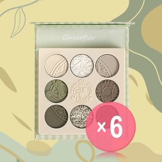 CHEERFLOR - Farley Garden Magic Circle Embossed Eyeshadow - CFR970 Forest Moss (x6) (Bulk Box)