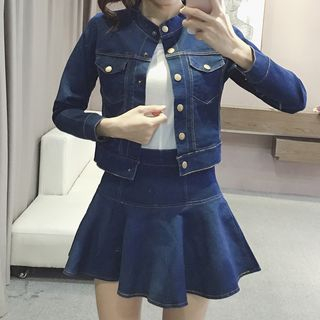 a line denim jacket