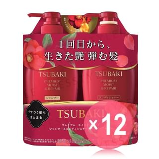 Shiseido - Tsubaki Premium Moist & Repair Shampoo & Conditioner Set (x12) (Bulk Box)